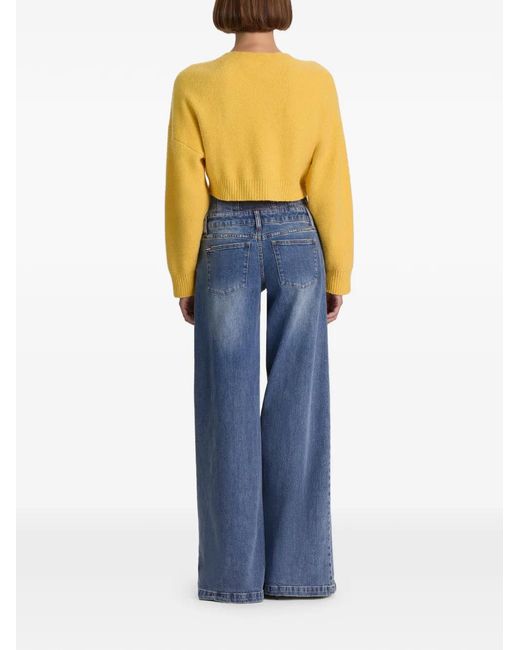 Alice + Olivia Yellow Cardigan Maureen
