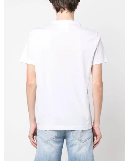 Emporio Armani White Cotton Short-Sleeve T-Shirt for men