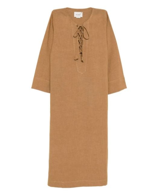 Robe Longue À Détail Noué Bambah en coloris Natural