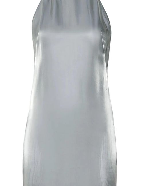 LAPOINTE White Metallic-Effect Organza Gown