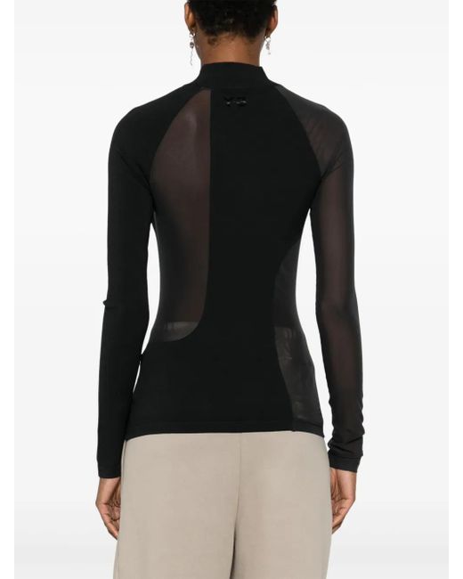 Y-3 Black Mesh-Detailing Top