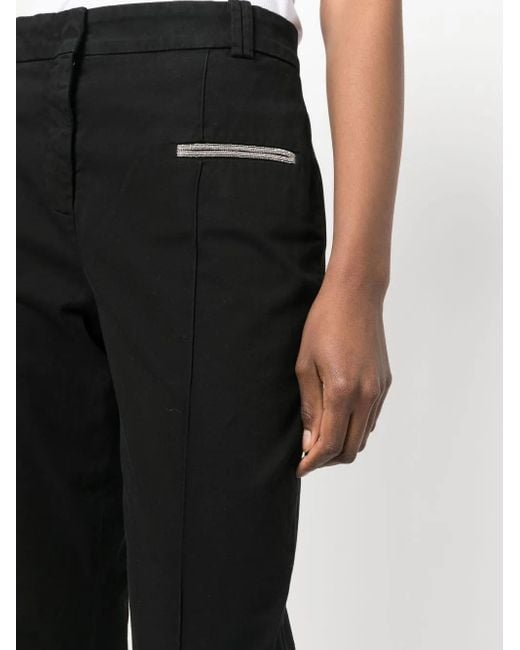 Fabiana Filippi Black Straight-Leg Trousers
