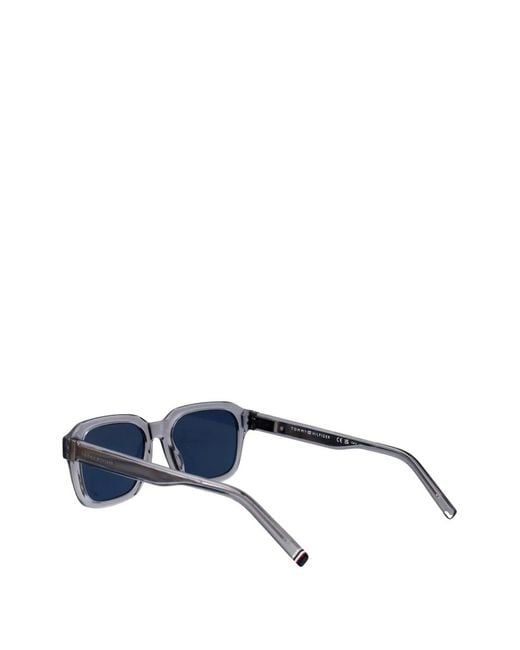 Tommy Hilfiger Blue Rectangle-Frame Sunglasses for men