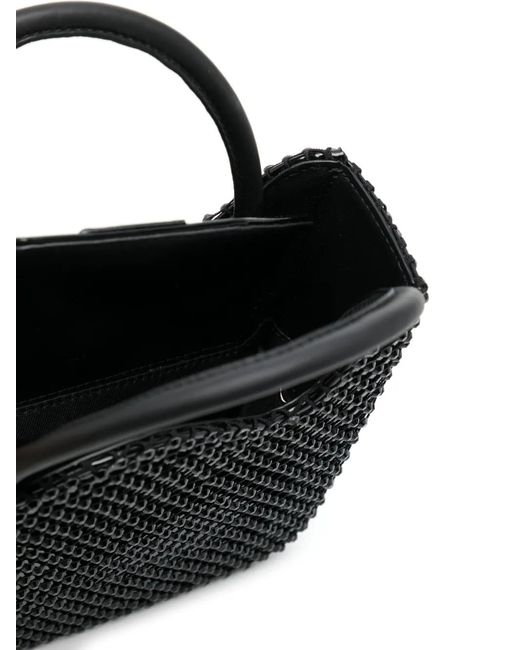 Le Silla Black Mini Gilda Rhinestone-Embellished Bag