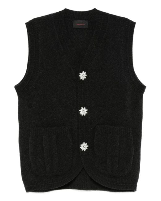 Canotta Con Bottoni A Fiori di Simone Rocha in Black da Uomo