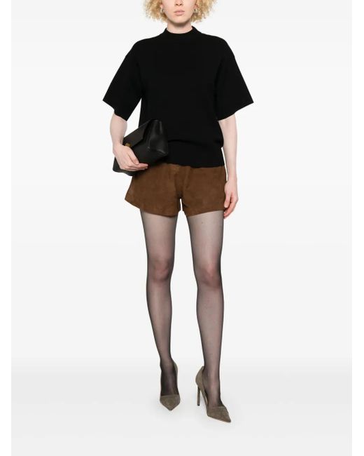 Frankie Shop Brown Lise Shorts
