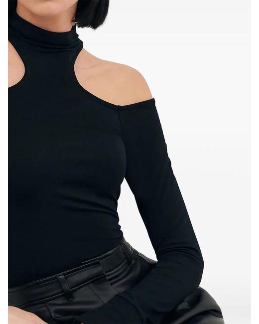 MARCELLA Blue Teagan Turtleneck Top