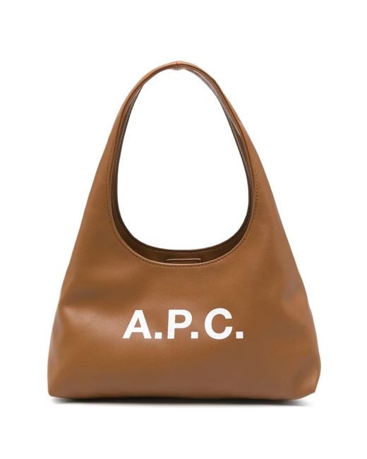 A.P.C. Brown Sac Cabas Ninon À Logo