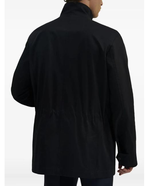 Domaine Des Artistes Blue Drawstring-Waist Cotton Jacket for men