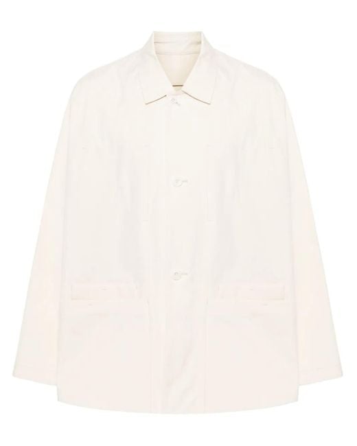 Lemaire White Cotton Shirt Jacket for men