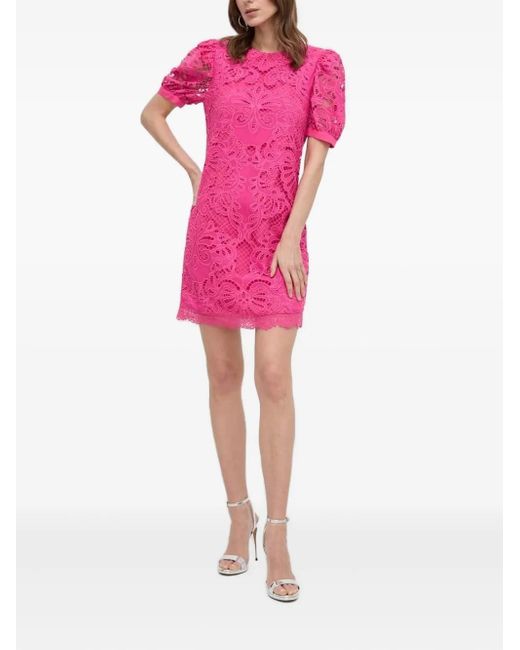 Silvian Heach Mini-Jurk Met Kant in het Pink