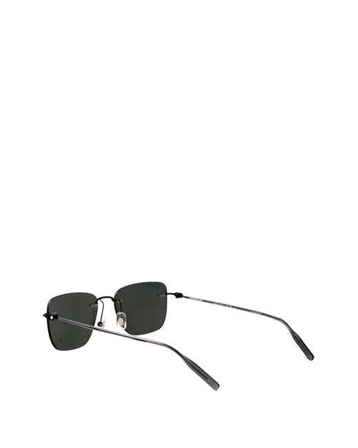 Montblanc Gray Rimless Rectangle-Frame Sunglasses for men