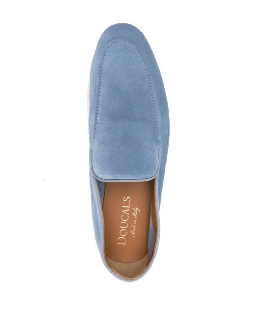 Doucal's Loafer aus Wildleder mit mandelförmiger Kappe in Blue für Herren