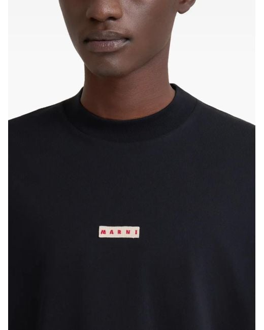 Marni Black Centred Logo T for men