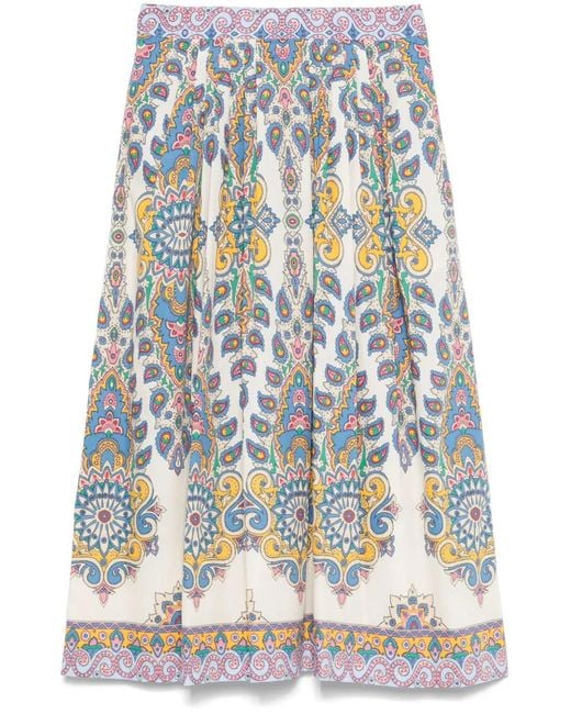 Etro Blue Chic Mini Skirt For