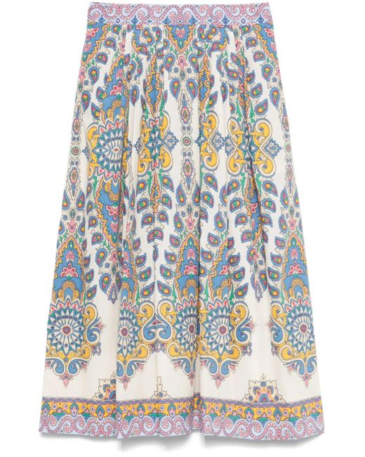 Etro Blue Chic Mini Skirt For