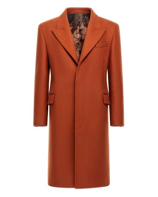 Roberto Cavalli Red Notch-Lapels Coat for men