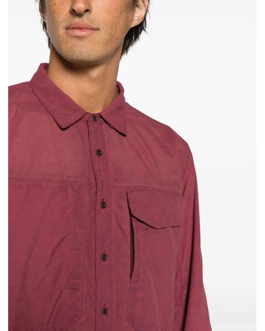 RANRA Red Spread-Collar Button-Up Shirt for men