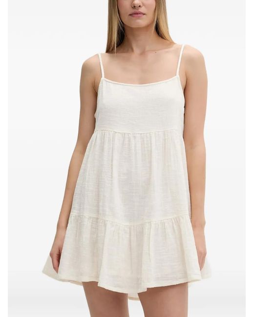 Rip Curl White Tiered Spaghetti-Strap Dress
