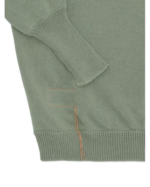 Fortela Green Buttoned Ribbed Cardigan for men