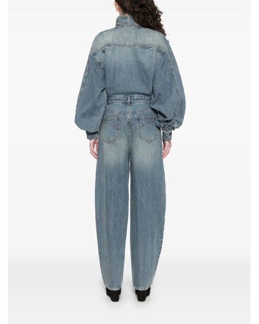 Zimmermann Blue Illustration Denim Jumpsuit
