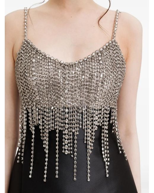 Gemy Maalouf Black Beaded Maxi Dress