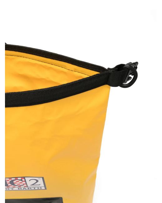 Mc2 Saint Barth Yellow Logo-Patch Buckle-Fastening Backpack