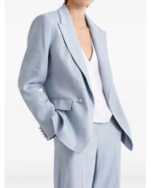 Marella Blue Double-Breasted Blazer