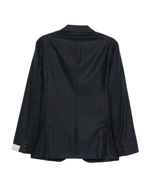 Corneliani Blue Pinstripe-Pattern Blazer for men