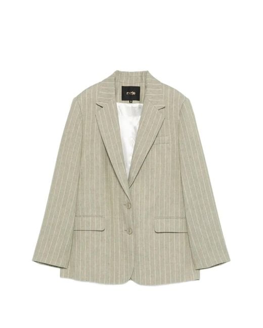 Maje White Linen Blend Suit Jacket