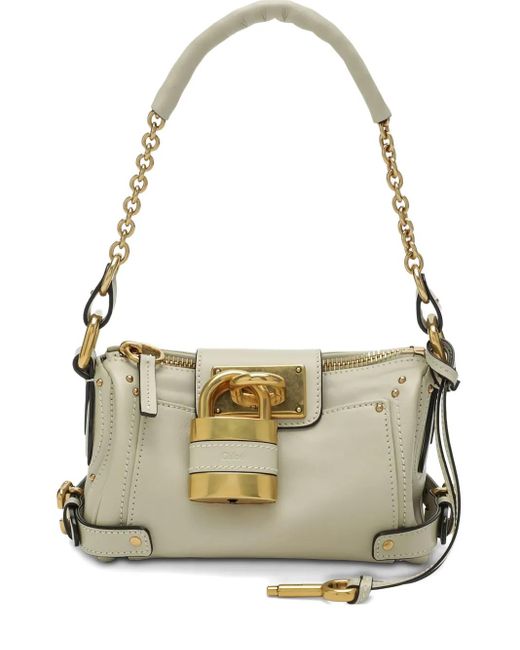 Chloé Metallic Padlock-Detail Shoulder Bag