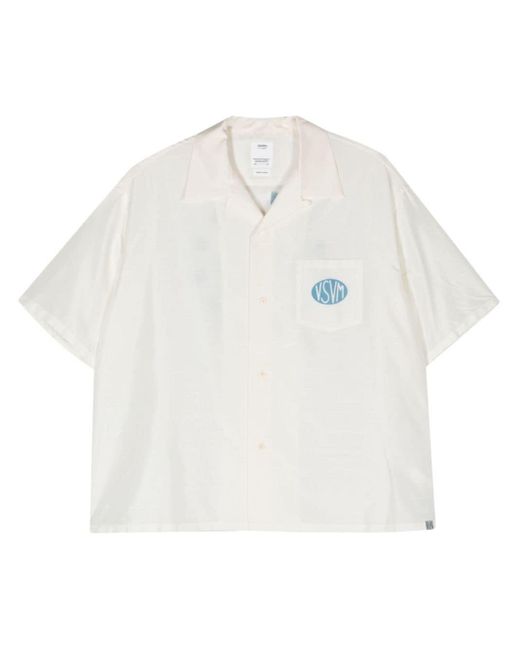 Visvim White Logo-print Silk Shirt - Men's - Silk for men