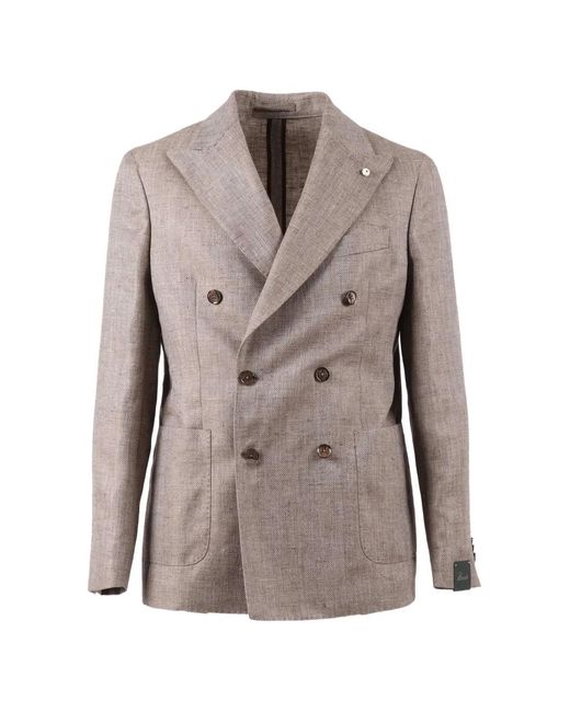 Brando Gray Double-Breasted Blazer for men
