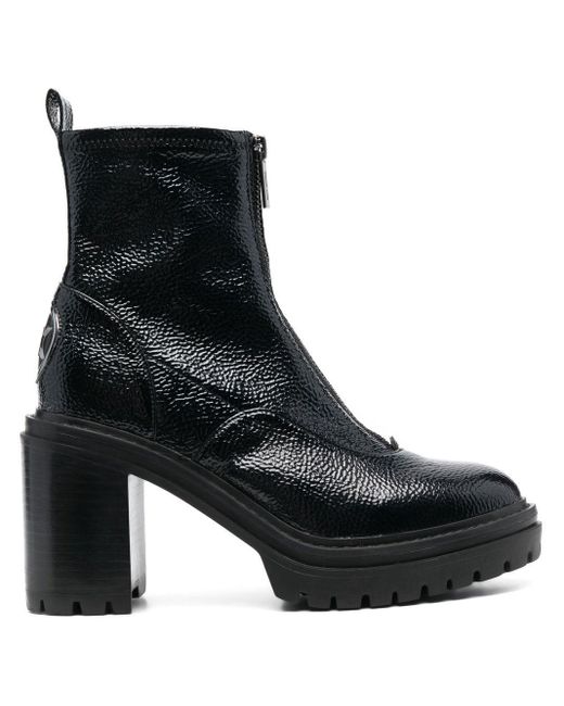 MICHAEL Michael Kors Leather Cyrus 70mm Ankle Boots in Black | Lyst ...