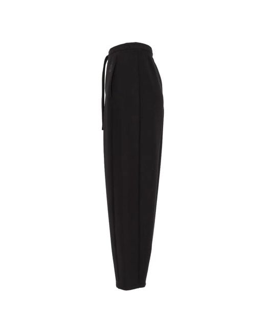 Weekend by Maxmara Black Logo-Embroidered Drawstring Track Pants