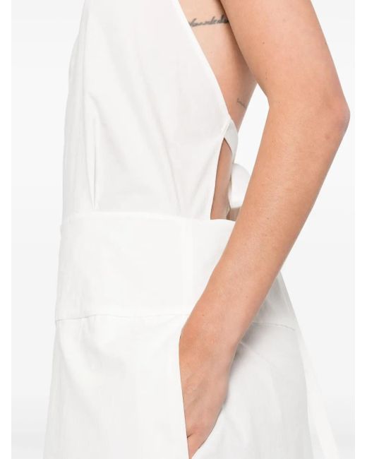 St. Agni White Halter Midi Dress