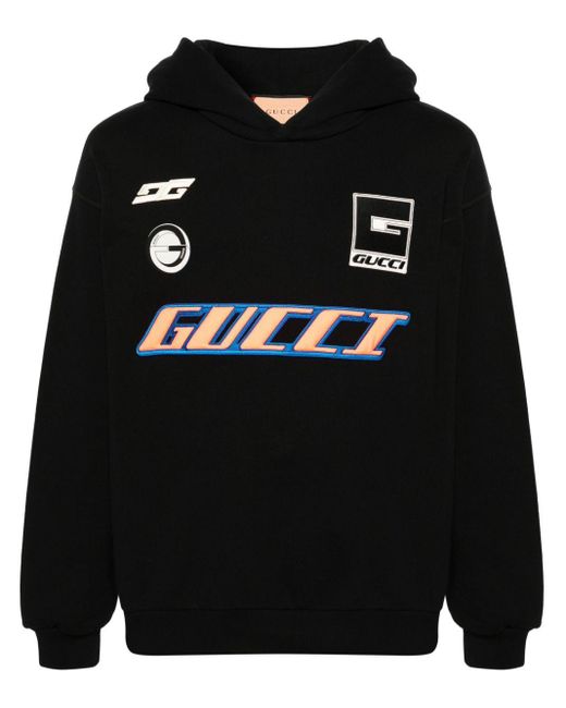 Gucci Hoodie mit Logo-Stickerei in Black für Herren