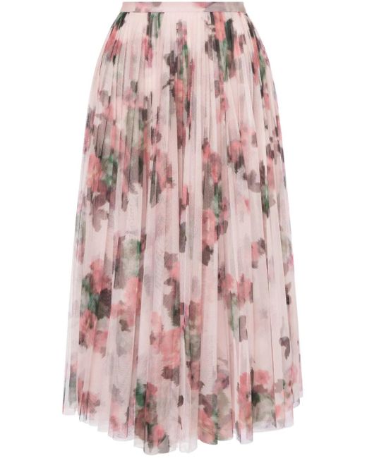 Philosophy Di Lorenzo Serafini Pink Floral-Print Midi Shirt