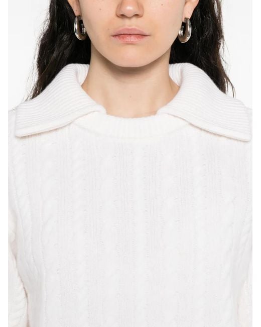 Sandro ケーブルニット セーター White