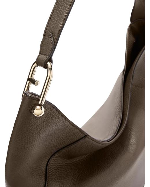 Furla Brown Large Lara Shoulder Bag