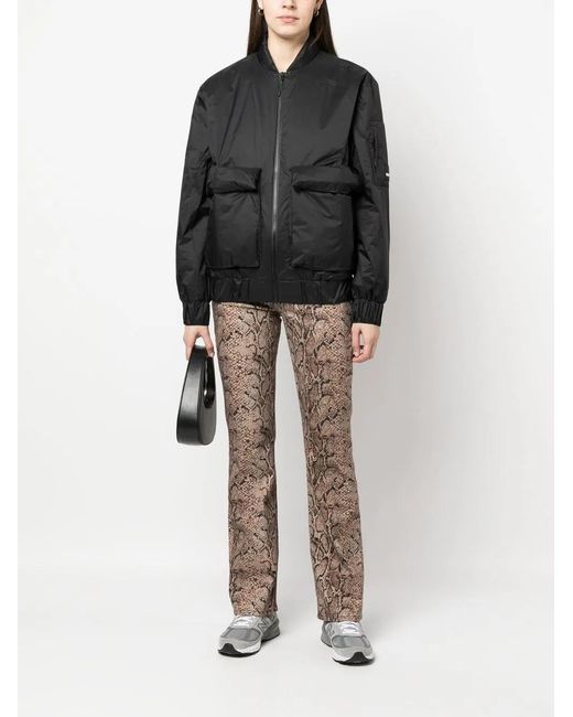 Rains Black Flap-Pockets Puffer Jacket