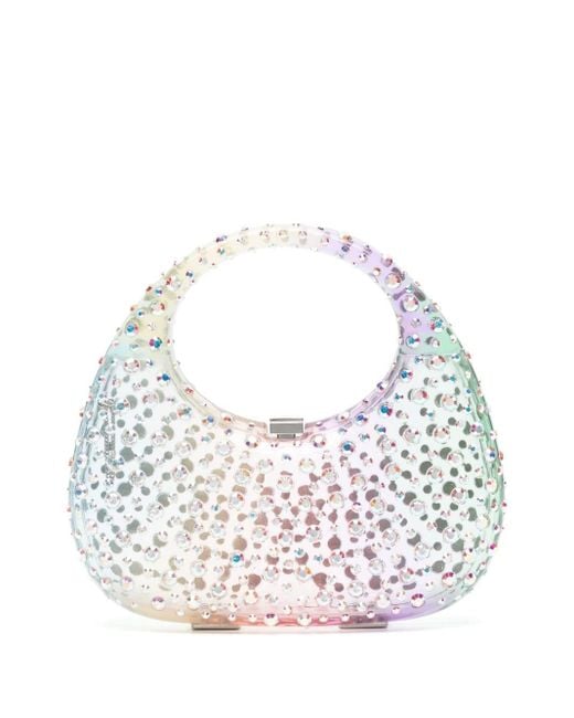 L'ALINGI White Meleni Crystal-embellished Tote Bag