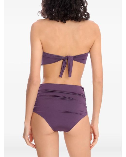 Brigitte Bardot Purple Embellished High-Waisted Bikini Set