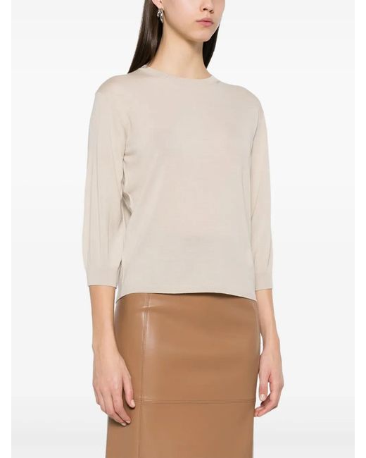 Max Mara White Amici Raw Sweater