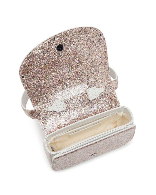 DIESEL White 1dr Glitter-embellishment Shoulder Bag