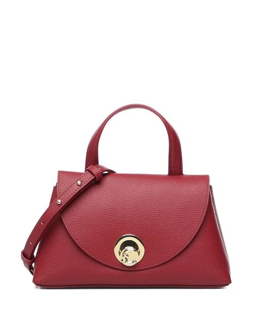 Coccinelle Red Small Nikla Leather Tote Bag