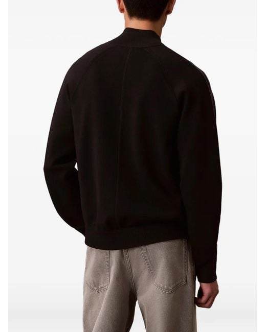 Calvin Klein Blue Logo-Patch Side-Stripe Jacket for men