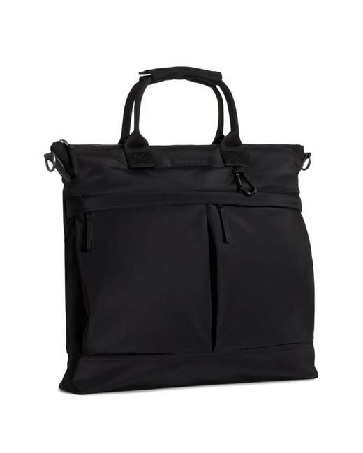 Maison Kitsuné Black Nylon Tote