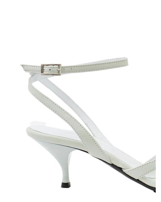 MORSICA White Cut-Out Buckled Sandals