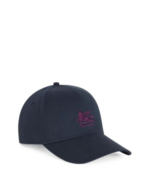Etro Blue Pegaso-Embroidered Baseball Cap for men